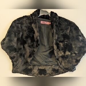 Bolero Black Faux Fur Jacket